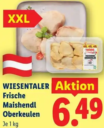 Lidl Wiesentaler frische maishendl oberkeulen Angebot