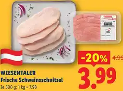Lidl Wiesentaler frische schweinsschnitzel Angebot