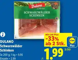 Lidl Dulano schwarzwälder schinken Angebot
