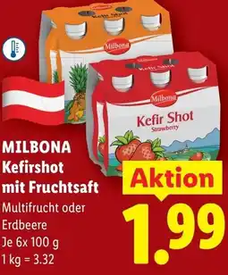 Lidl Milbona kefirshot mit fruchtsaft Angebot