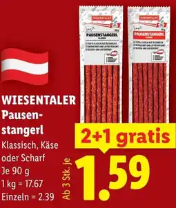 Lidl Wiesentaler pausenstangerl Angebot