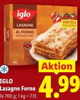 Lidl Iglo lasagne al forno Angebot