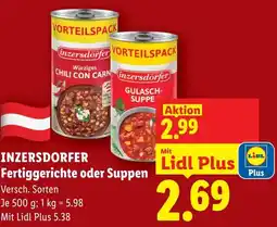 Lidl Inzersdorfer fertiggerichte oder suppen Angebot