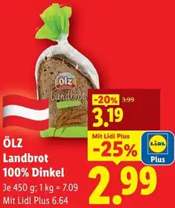 Lidl Ölz landbrot 100% dinkel Angebot