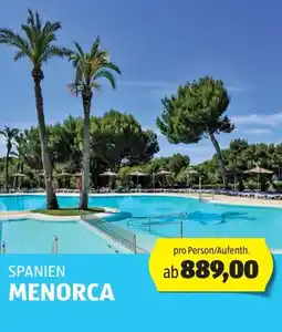 Hofer Reisen Spanien menorca Angebot