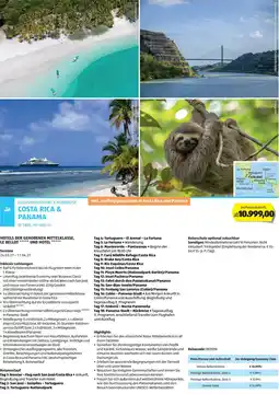 Hofer Reisen Luxuskreuzfahrt & rundreise costa rica & panama Angebot