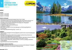 Hofer Reisen Rundreise kanada von ost nach west Angebot