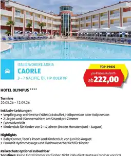 Hofer Reisen Italien/obere adria caorle Angebot
