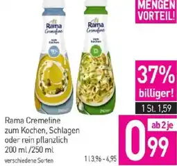Sutterlüty Rama Cremefine zum Kochen, Schlagen oder rein pflanzlich Angebot
