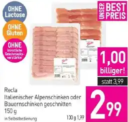 Sutterlüty Recla Italienischer Alpenschinken oder Bauernschinken geschnitten Angebot