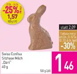 Sutterlüty Swiss Confisa Sitzhase Milch Dani Angebot