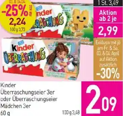Sutterlüty Kinder Überraschungseier oder Überraschungseier Mädchen 3er Angebot