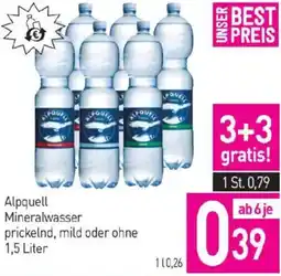 Sutterlüty Alpquell Mineralwasser prickelnd, mild oder ohne Angebot