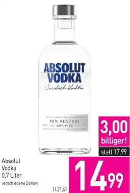 Sutterlüty Absolut Vodka Angebot