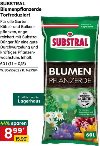 Substral blumenpflanzerde Torfreduziert