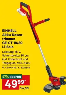 Lagerhaus Einhell akku-rasen- trimmer ge-ct 18/30 li-solo Angebot