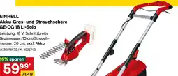 Lagerhaus Einhell akku-gras- und strauchschere ge-cg 18 li-solo Angebot