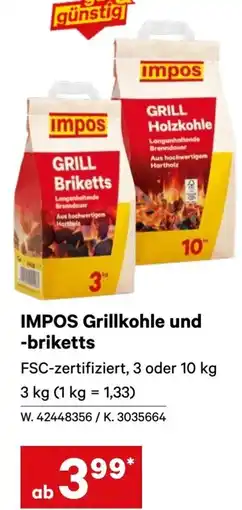 Lagerhaus Impos grillkohle und -briketts Angebot
