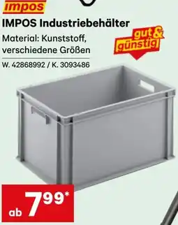 Lagerhaus Impos industriebehälter Angebot