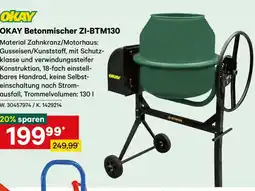 Lagerhaus Okay betonmischer zi-btm130 Angebot