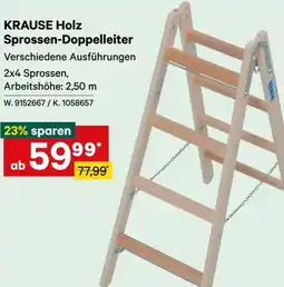 Lagerhaus Krause holz sprossen-doppelleiter Angebot