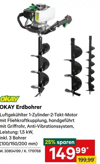 Lagerhaus Okay erdbohrer Angebot