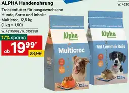 Lagerhaus Alpha hundenahrung Angebot