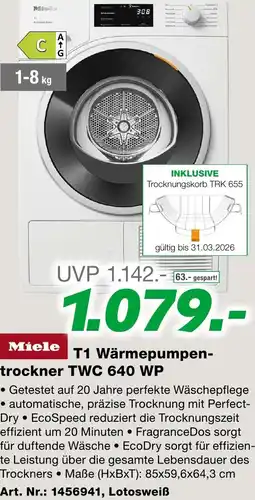 EP T1 wärmepumpen- trockner twc 640 wp Angebot