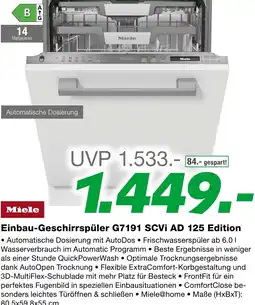 EP Einbau-geschirrspüler g7191 scvi ad 125 edition Angebot
