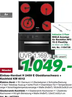 EP Einbau-herdset h 2459 e obsidianschwarz + kochfeld km 6012 Angebot