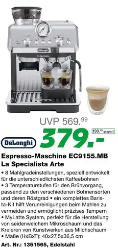EP Espresso-maschine ec9155.mb la specialista arte Angebot