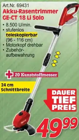 Zgonc Akku-rasentrimmer ge-ct 18 li solo Angebot
