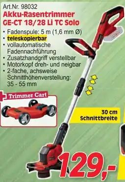 Zgonc Akku-rasentrimmer ge-ct 18/28 li tc solo Angebot