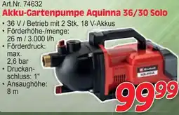 Zgonc Akku-Gartenpumpe Aquinna 36/30 Solo Angebot