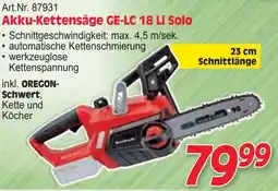 Zgonc Akku-kettensäge ge-lc 18 li solo Angebot
