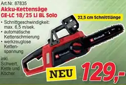 Zgonc Akku-kettensäge ge-lc 18/25 li bl solo Angebot