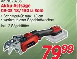 Zgonc Akku-astsäge ge-gs 18/150 li solo Angebot