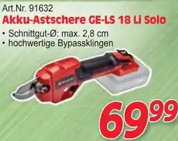 Zgonc Akku-astschere ge-ls 18 li solo Angebot