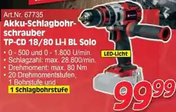 Zgonc Akku-schlagbohr- schrauber tp-cd 18/80 li-i bl solo Angebot