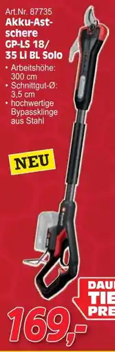 Zgonc Akku-Ast- schere GP-LS 18/ 35 Li BL Solo Angebot
