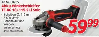 Zgonc Akku-winkelschleifer te-ag 18/115-2 li solo Angebot