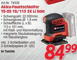 Zgonc Akku-Faustschleifer TE-OS 18/113 3X Li Solo Angebot