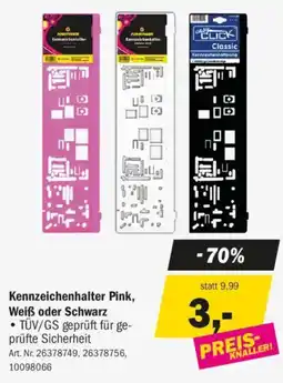 Forstinger Kennzeichenhalter Pink, Weiß oder Schwarz Angebot