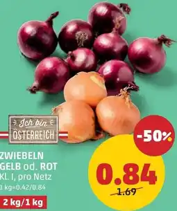 PENNY Zwiebeln gelb od. rot Angebot