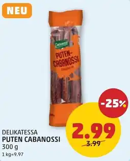 PENNY Delikatessa puten cabanossi Angebot