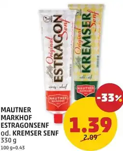 PENNY Mautner markhop estragonsenf od. kremser senf Angebot