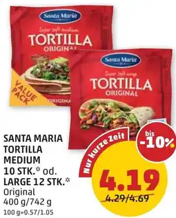 PENNY Santa maria tortilla medium od. large Angebot