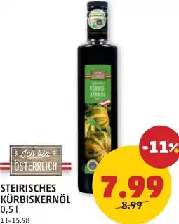 PENNY Steirisches kürbiskernöl Angebot