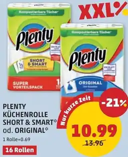 PENNY Plenty küchenrolle short & smart od. original Angebot