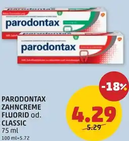 PENNY Parodontax zahncreme fluorid od. classic Angebot